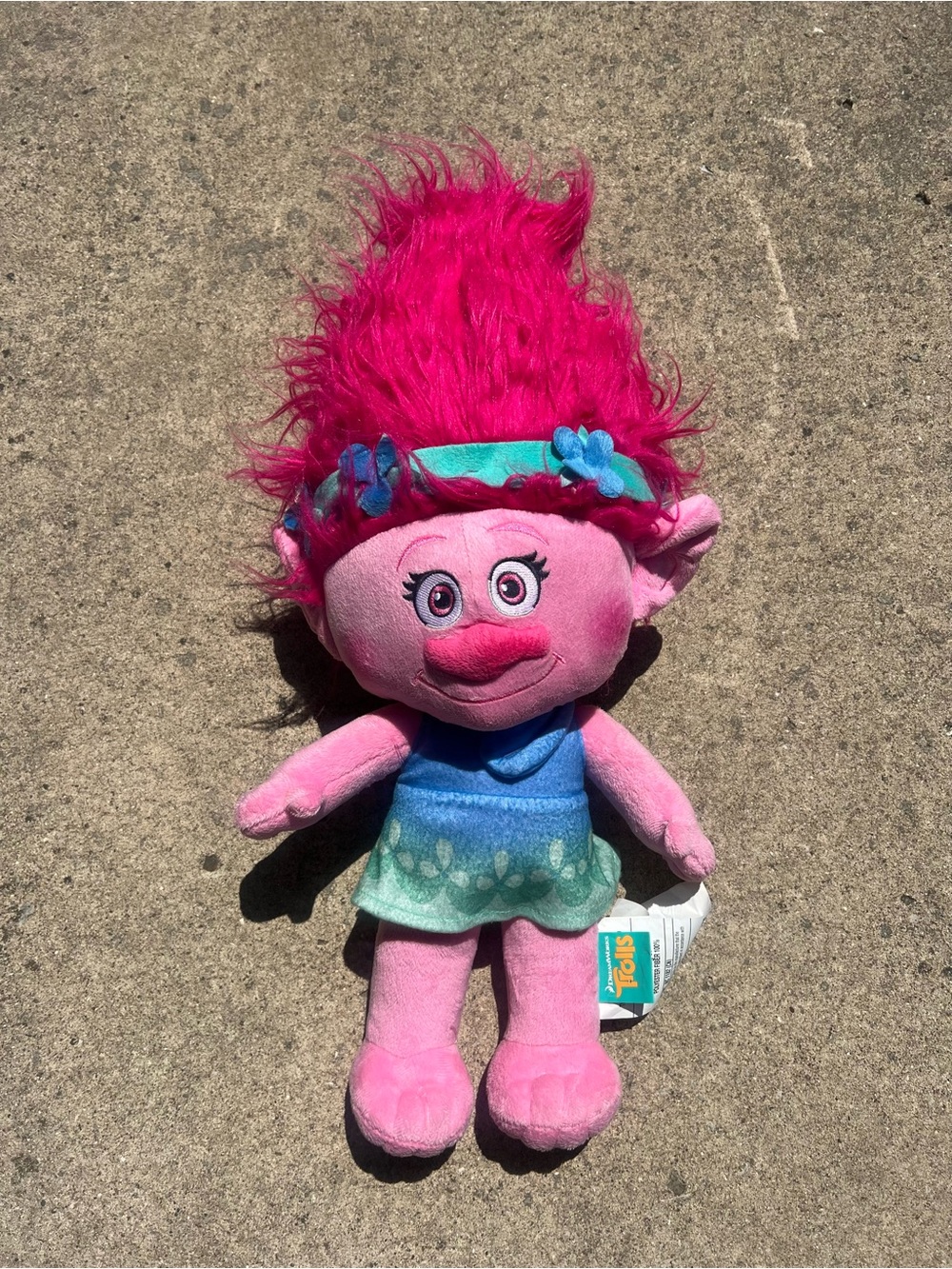 DreamWorks Trolls Poppy Plush Doll Pink Hair Stuffed Animal 2018